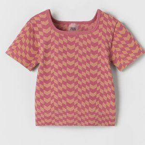 Seamless Checkerboard Rib Top